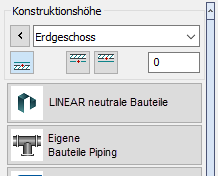 Konstruktionshöhe Komponenten Linear AutoCAD