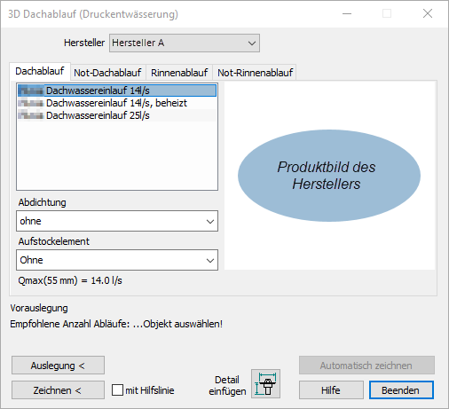 3D Dachablauf Linear AutoCAD