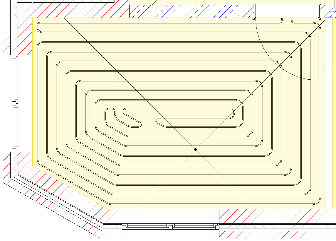 Modell Flächentemperierung Linear Revit