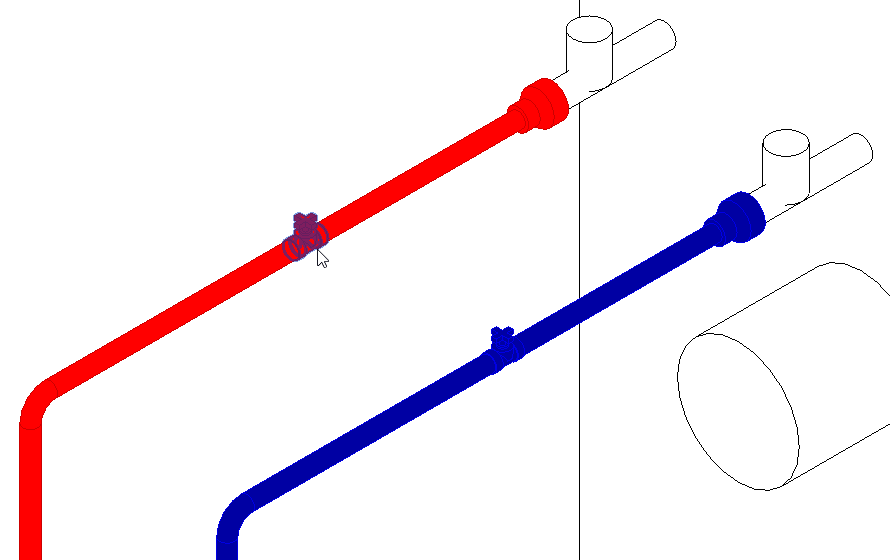 Modell Ventil Heizung Linear Revit