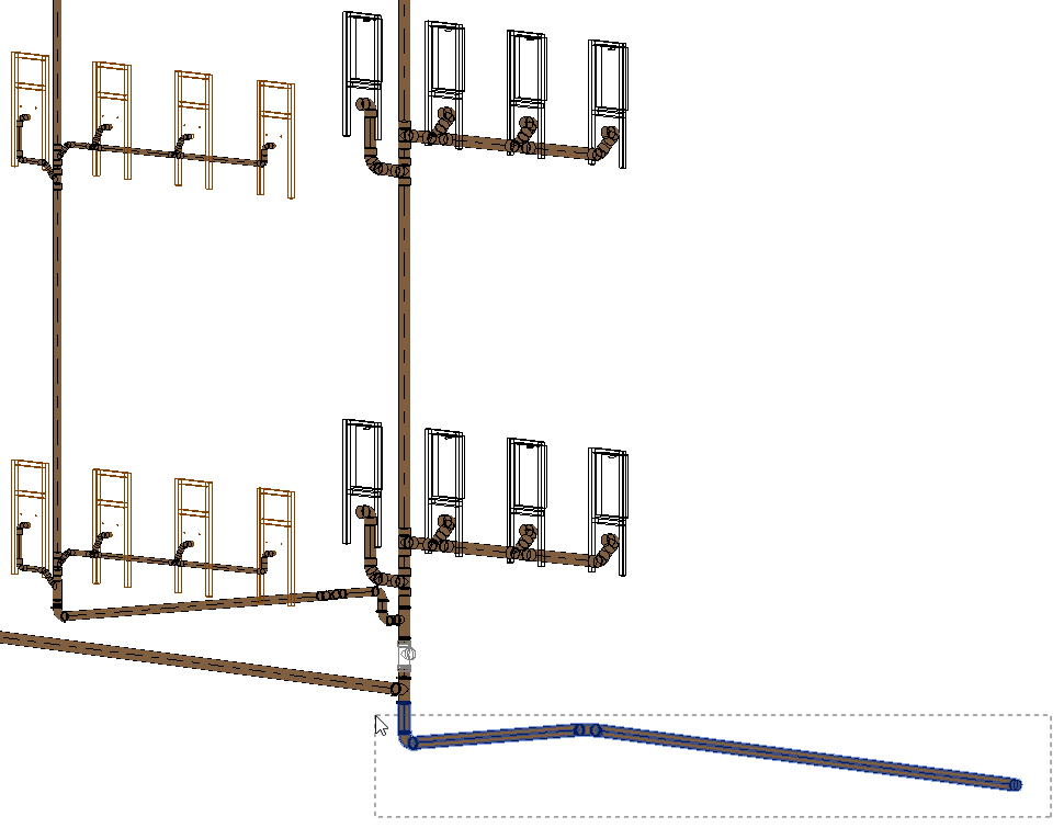 3D Modell Abwasser Linear Revit