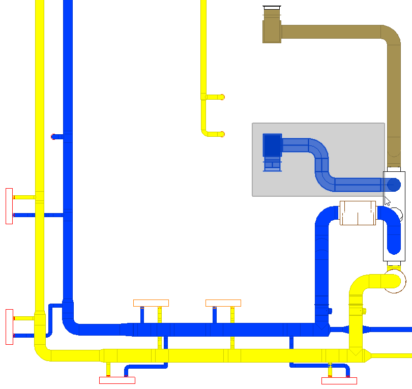 Modell Lüftung Ansicht Linear Revit