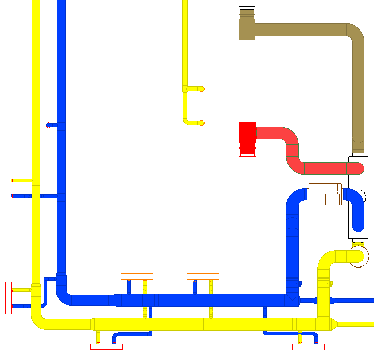 Modell Lüftung Ansicht Linear Revit