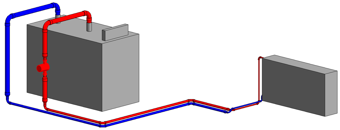 Modell Heizung klein 3D Linear Revit