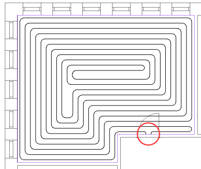 Kreise bearbeiten Flächentemperierung Linear Revit