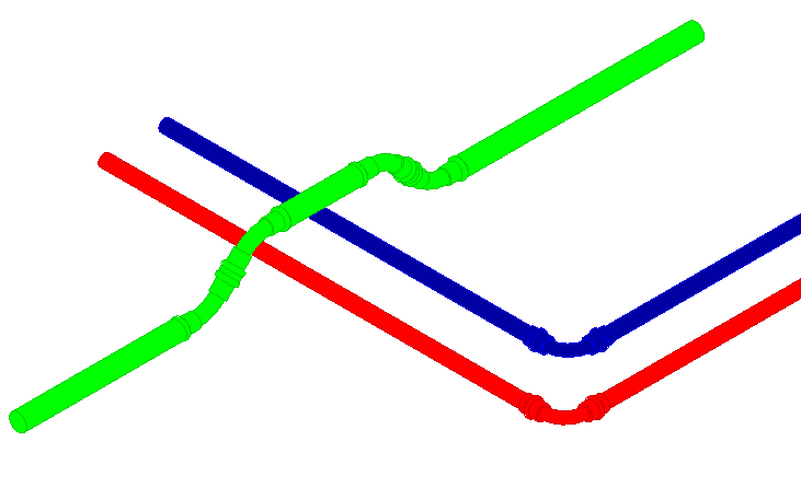 Versprung Leitungen Linear Revit