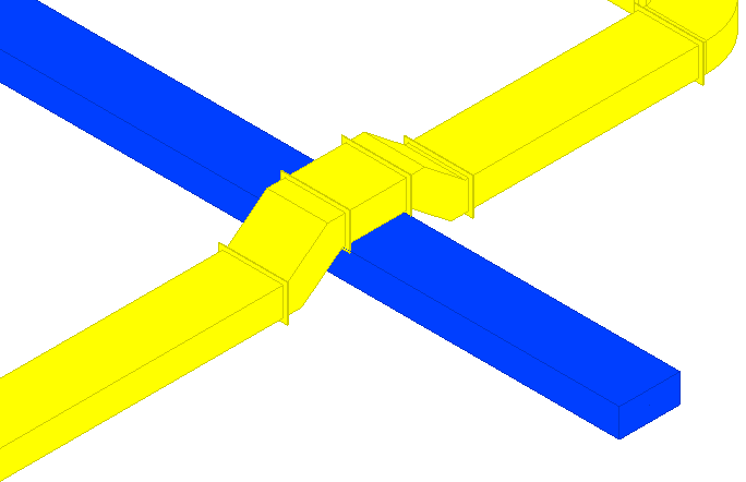 Leitungsversprung Etagen Linear Revit