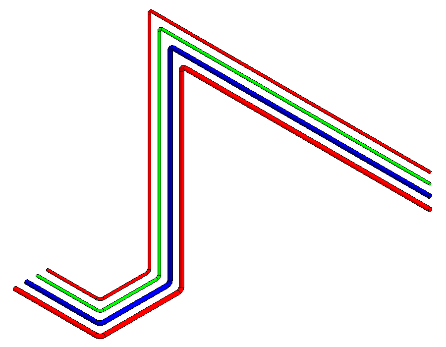 Parallele Leitungen Modell Revit