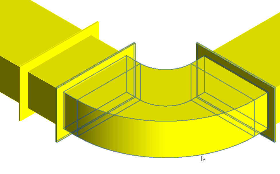 Luftkanal Bogen Linear Revit