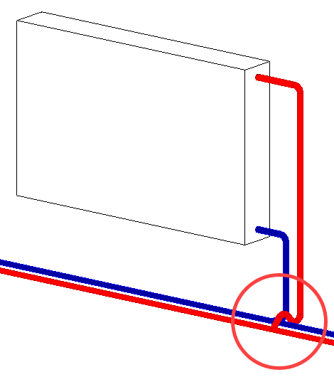 Skizze Heizung Sprung Linear Revit
