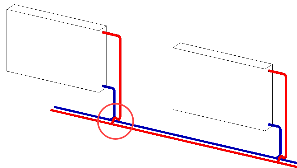 Skizze Heizung Linear Revit