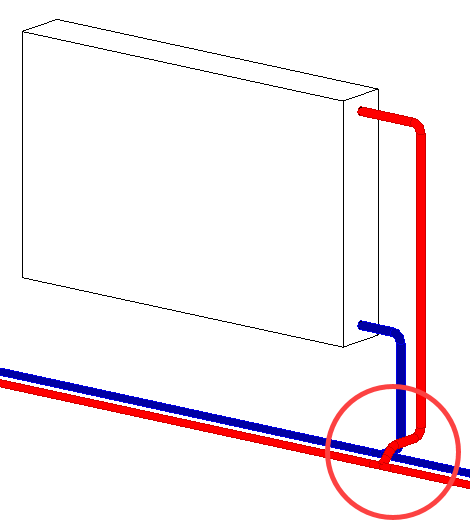 Skizze Heizung Formteile Linear Revit