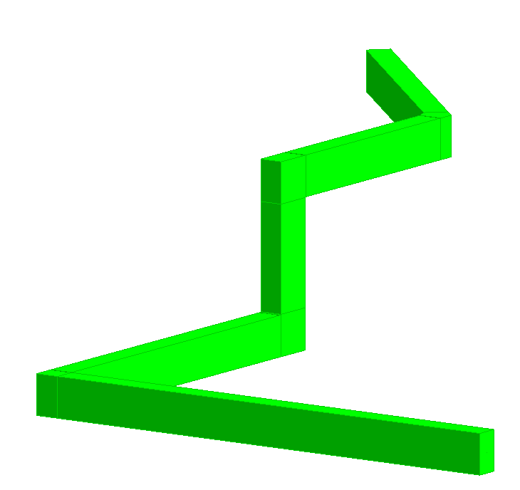 Trasse in Modell Linear Building