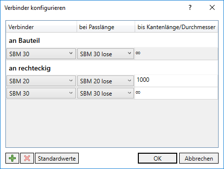 Dialog Verbinder e-klimaX Export Linear Revit