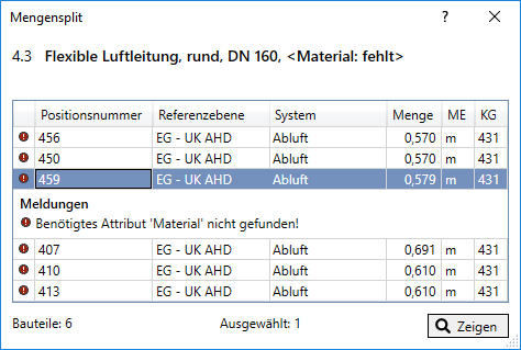 Mengensplit Linear Revit