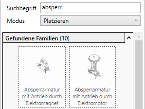 Bibliothek Tab gefundene Familien Linear Revit