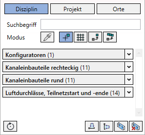 Bibliotheks Tab Disziplin Linear Revit