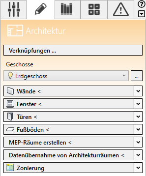Tab Architektur Linear Revit