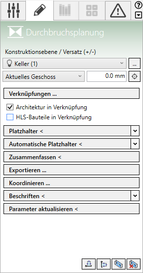 Konstruktion Durchbruchsplanung Linear Revit