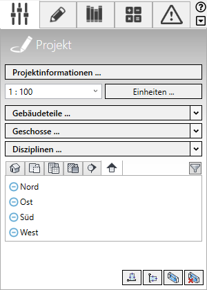 Projekt Tab Linear Revit