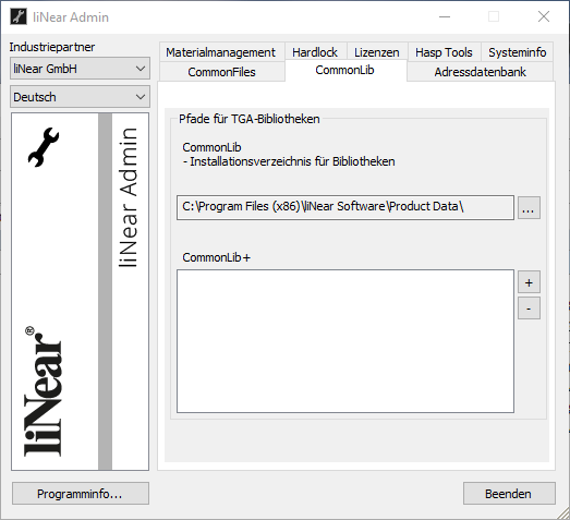 Common Lib Tab Linear Admin