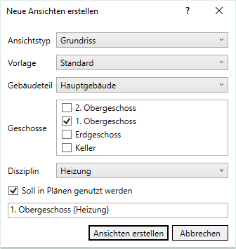 Neue Ansicht erstellen Linear Revit
