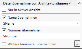 Datenübernahme Architekturräume Linear Revit