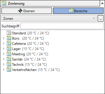Bereich Zonierung Linear Revit