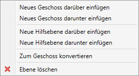 Kontextmenü Geschosse Linear Revit