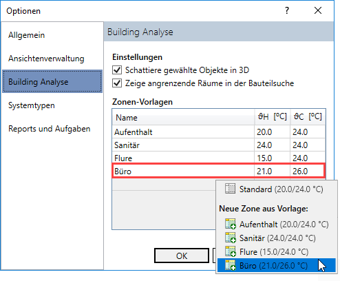Optionen Building Analyse Linear