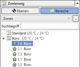 Bereich Zonierung Linear Revit
