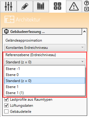 Analyse Tab Architektur Linear Revit