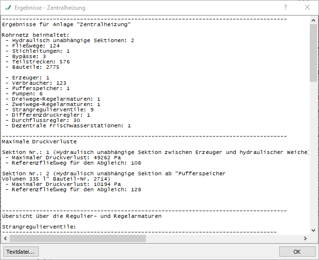 Dialog Ergebnisse Linear Revit