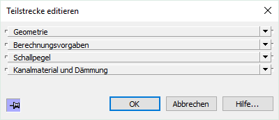 Dialog Teilstrecke editieren Linear Revit