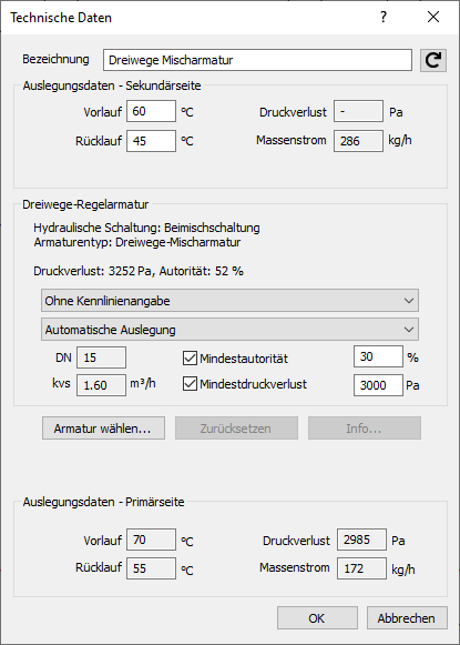 Technische Daten Mischarmatur Linear Revit