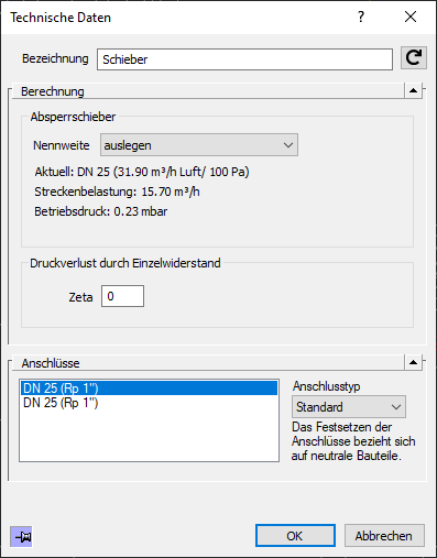 Technische Daten Schieber Linear Revit
