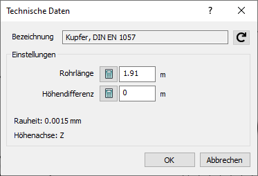 Technische Daten Kupferrohr Linear Revit