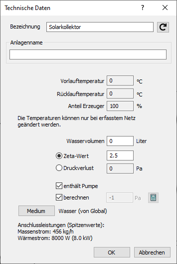 Technische Daten Solar Linear AutoCAD