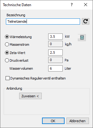Technische Daten Teilnetzende Linear Revit