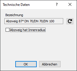 Dialog Technische Daten Linear Revit