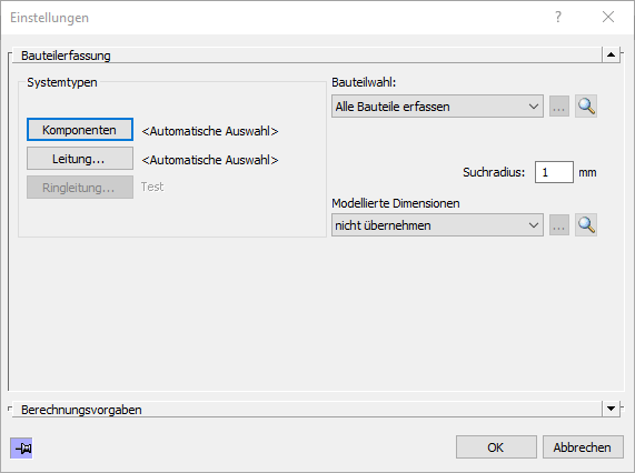 Dialog Einstellungen Linear Revit