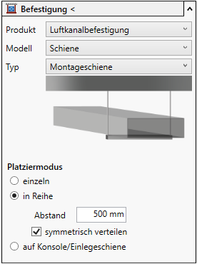 Befestigung Bereich Linear Revit