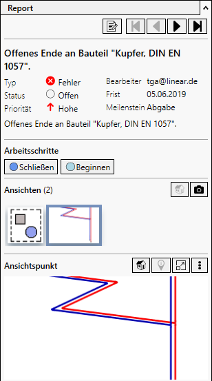 Bereich Reports Linear Revit