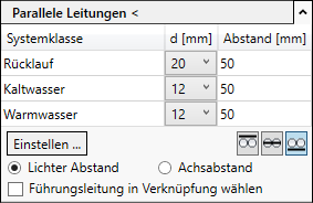 Parallele Leitungen Linear Revit