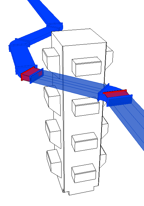 Schema Lüftungskanal Linear AutoCAD