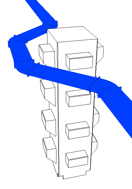 Schema Lüftungskanal Linear AutoCAD