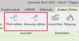 Pfad Abzweig Linear Revit