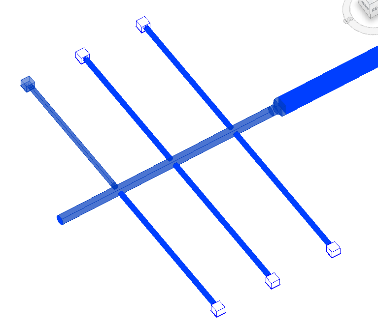 Ansicht Luftkanal Pfad Linear Revit