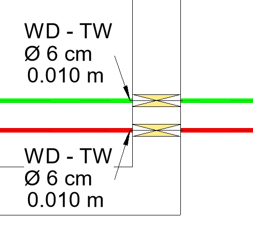 Durchbruchsplanung Beschriftung Linear Revit