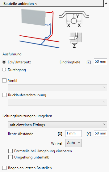 Bauteile anbinden Bereich Linear Revit